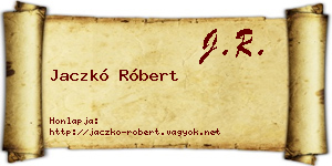 Jaczkó Róbert névjegykártya