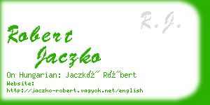 robert jaczko business card